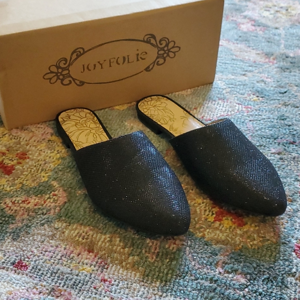 Joyfolie Audra flat black Size 8